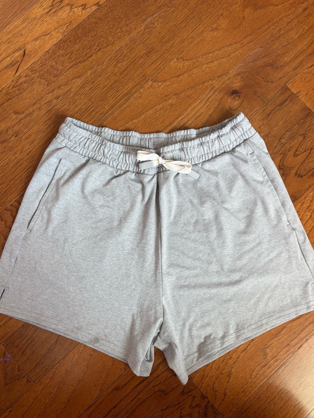 Light Gray Girls’ Lounge Shorts with Drawstring